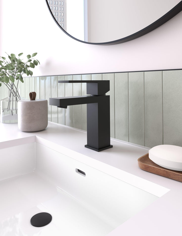 ALT RIGA Collection - Single-Hole Lavatory Faucet Press Pop-Up Drain Included - Vasca Design