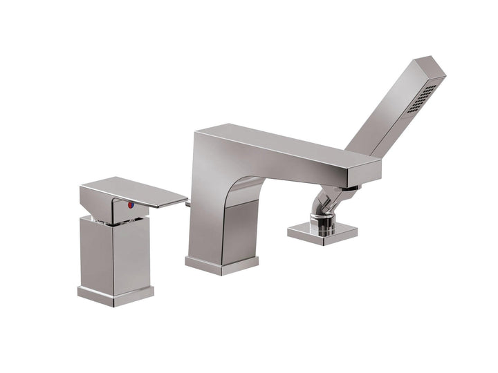 ALT RIGA Collection - 3-Piece Deckmount Tub Filler With Handshower - Vasca Design