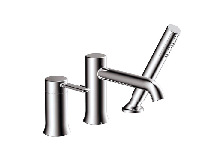 ALT CIRCO Collection - 3-Piece Deckmount Tub Filler With Handshower - Vasca Design