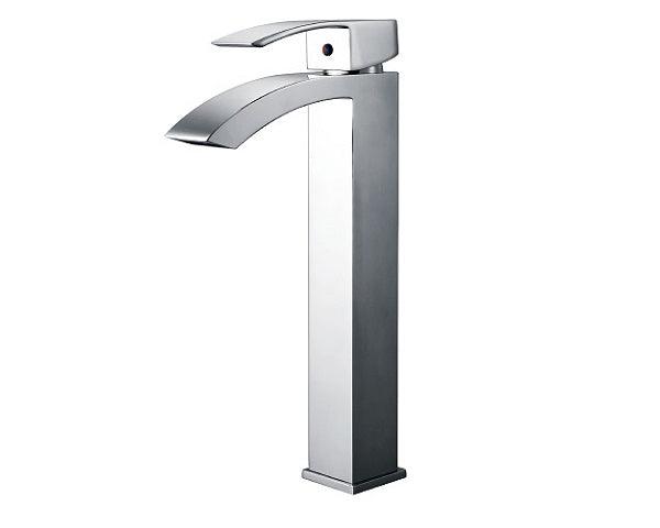 Bathroom Vessel Sink Faucet with Curved Spout - Vasca Design