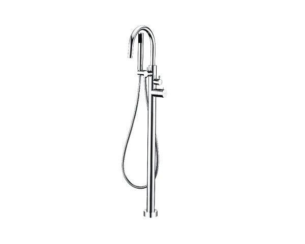 Thermostatic Freestanding Roman Tub Faucet with Hand Shower in Chrome - Vasca Design