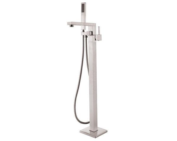 Square Freestanding Tub Faucet with Hand Shower - Vasca Design