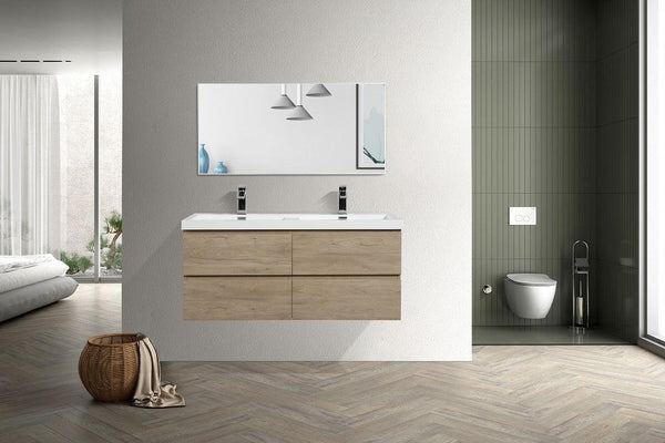 Alice Vanity - 48-Inch / Double Sink / Polymarble Countertop