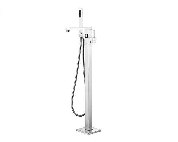 Square Freestanding Tub Faucet with Hand Shower - Vasca Design