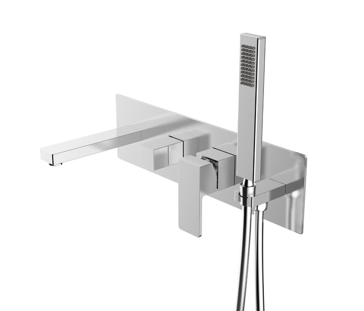 Robinet de bain mural avec douchette - Wall mount bathtub faucet with shower (6817) - Vasca Design