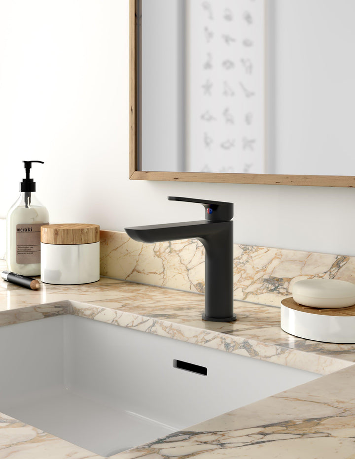 ALT VIA DANTE Collection - Single-Hole Lavatory Faucet Press Pop-Up Drain Included - Vasca Design