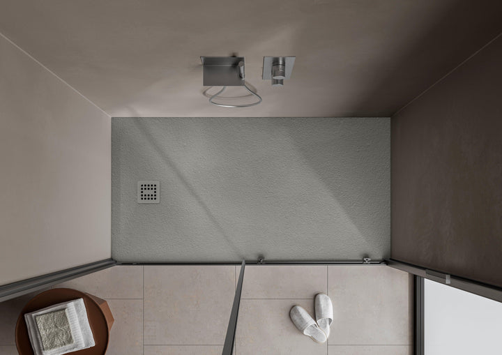 Stonetouch Solid Surface Shower Base 60" x 32" - Vasca Design