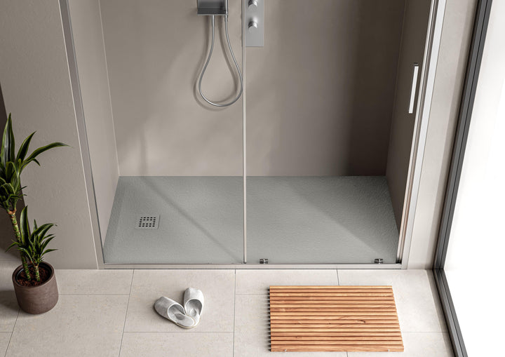 Stonetouch Solid Surface Shower Base 60" x 32" - Vasca Design