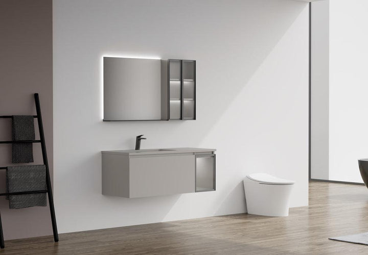 Muse 48in Wall Mount Vanity - Tech Grey - Vasca Design