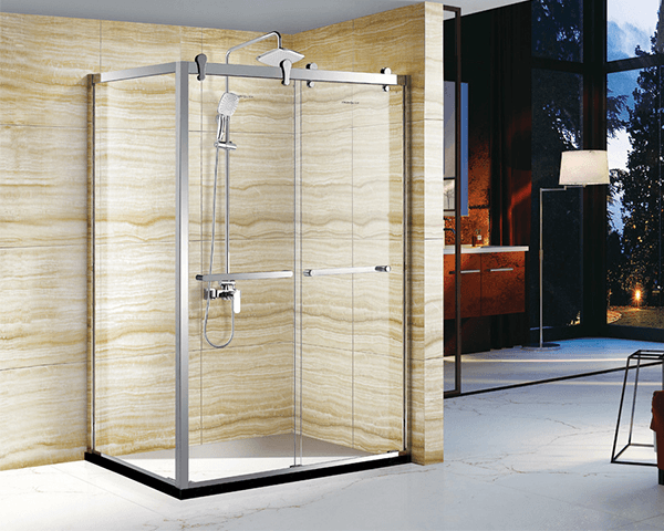 Double Sliding Shower Door - Polished Chrome LY3405 - Vasca Design