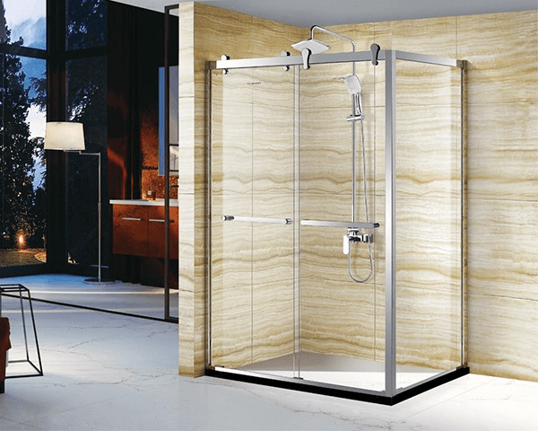 Double Sliding Shower Door - Polished Chrome LY3405 - Vasca Design