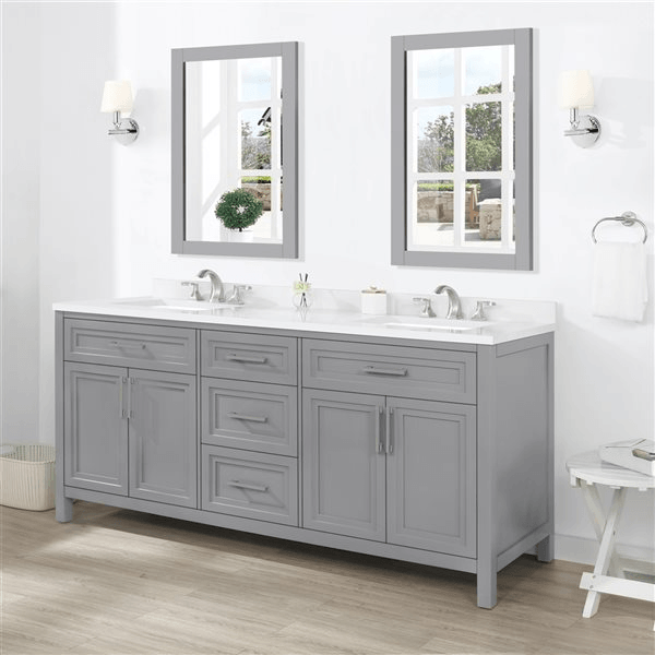 Laney 72 inch Double Sink Vanity - American Grey - Vasca Design