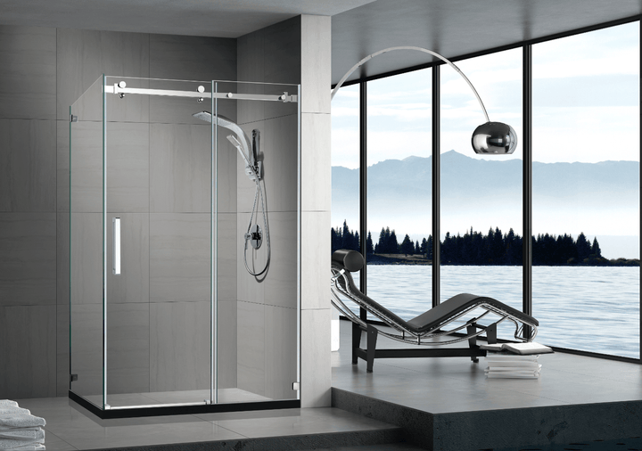 Polished Chrome Shower Glass Panels - LY9201-PC - Vasca Design