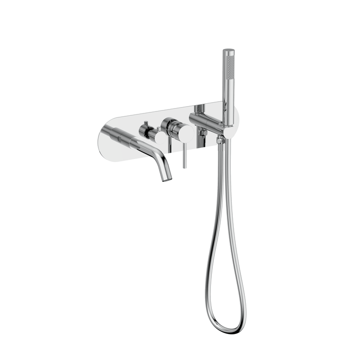 Wall Mount Bath Faucet With Shower - Robinet Mural avec Douchette (6829) - Vasca Design